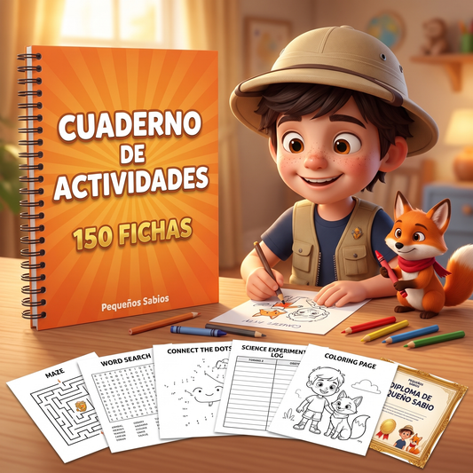 Cuaderno de Actividades Pequeños Sabios - 150 fichas
